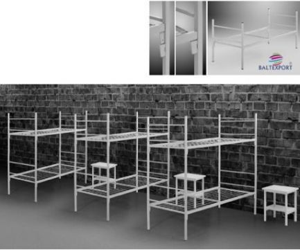 Beliche metálico duplo estrado soldado desmontável Novo