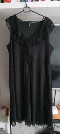 Czarna elegancka sukienka XLNT rozmiar 48/50