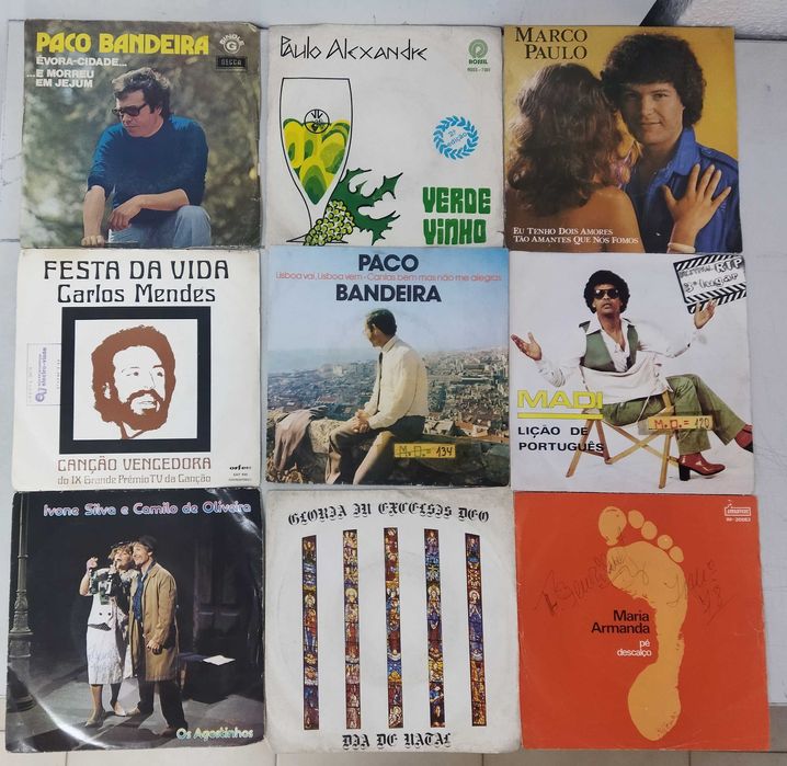 Vinil. Lote 50 Singles Música Portuguesa