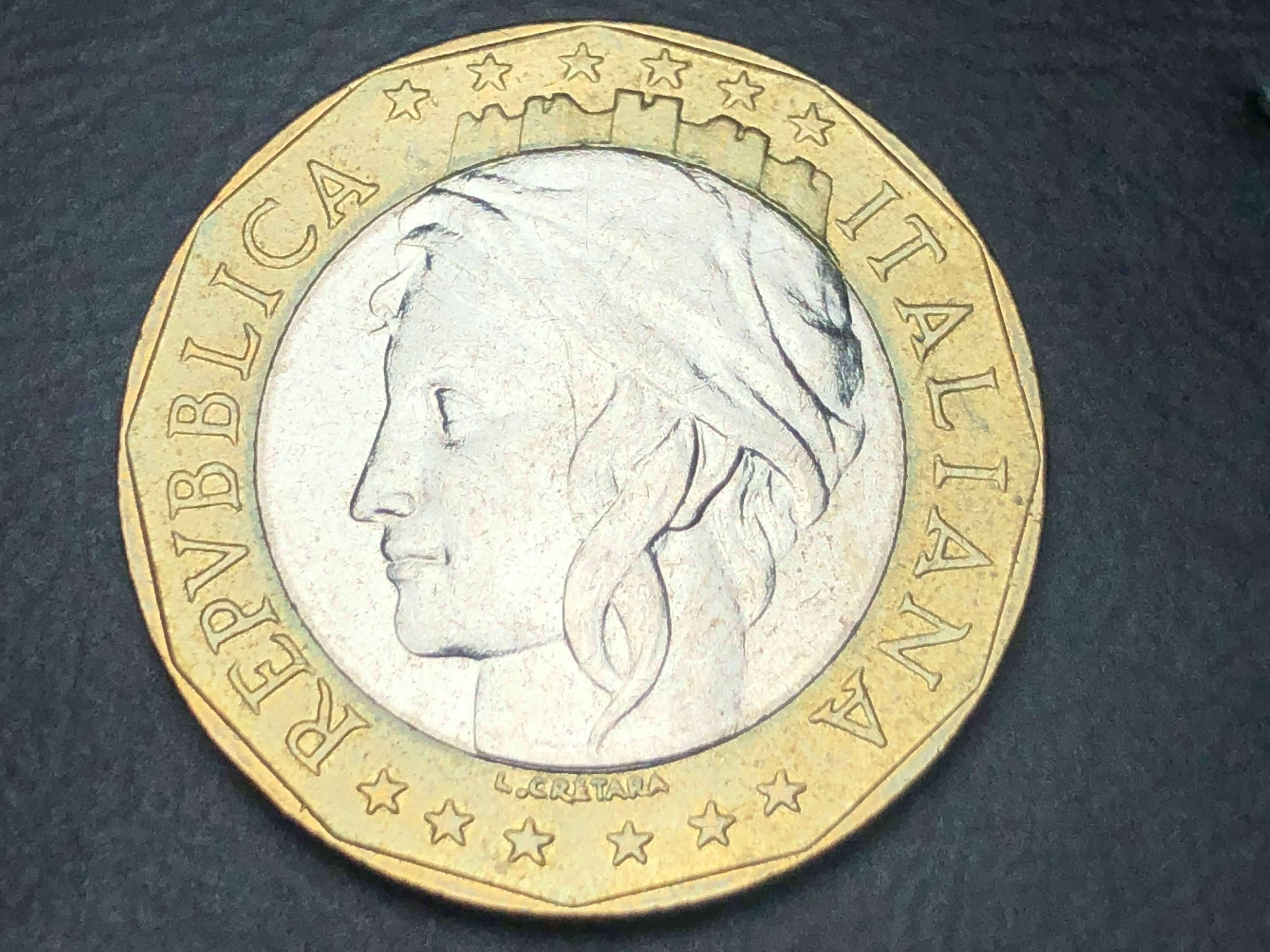 Itália 1997 - 1.000 Liras Bi-metálica