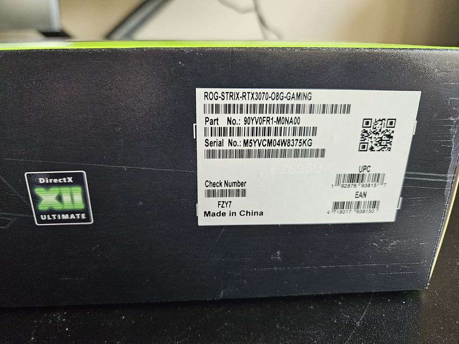 Geforce RTX 3070 Asus ROG Strix Gaming