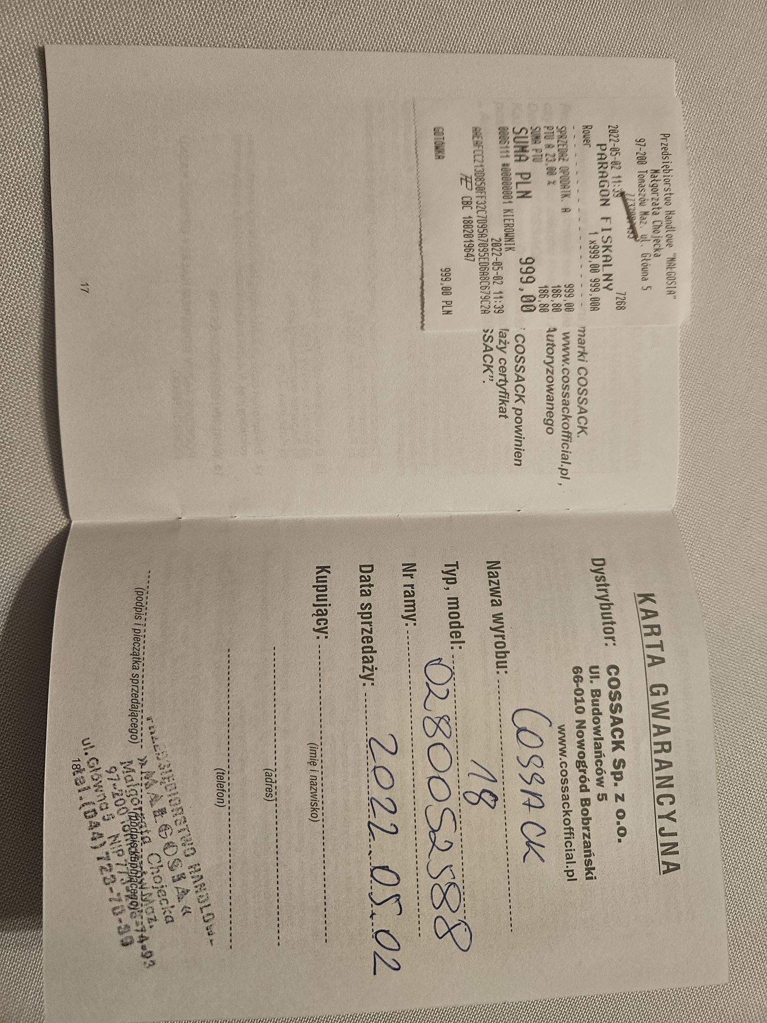 Rowerek dziewczęcy CROSSACK - jak nowy, bez śladów uzytkowania