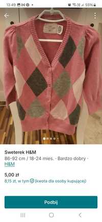 Sweterek H&M r. 86-92