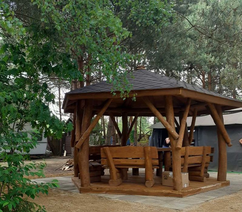 altany altana z bali drewna dębowego altanka altanki ogrodowa drewnian