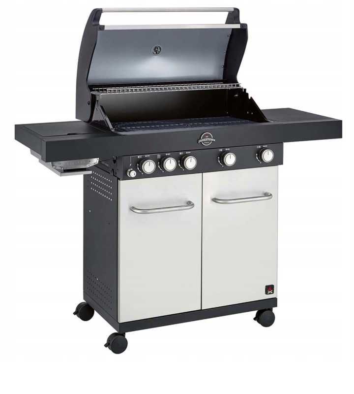 Grill gazowy Jamestown Maddox 4+1, 17,5 kW ruszt żeliwny