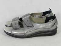 Hotter skórzane buty sandały wygodne srebrne 38