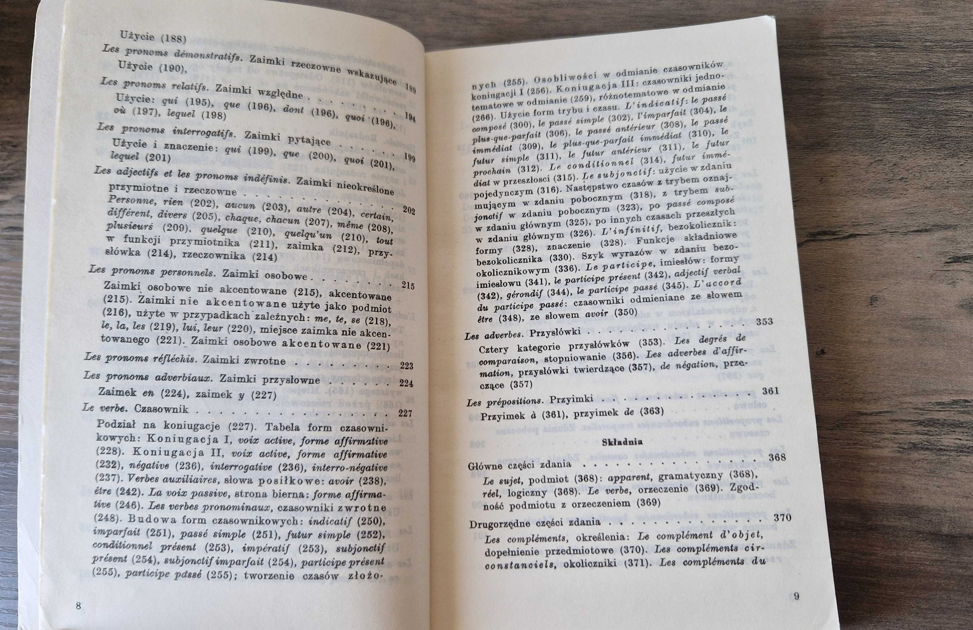 Zarys gramatyki francuskiej Henryk Łebek