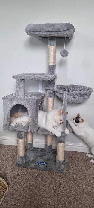 Drapak dla kota z zabawką, wieża dla kotów , domek dla kota, NOWY