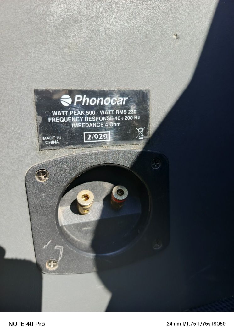 subwoofer tuba głośnik Phonocar 2/940 Thunder 500W.