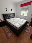 Cama de casal com estrado e colchão