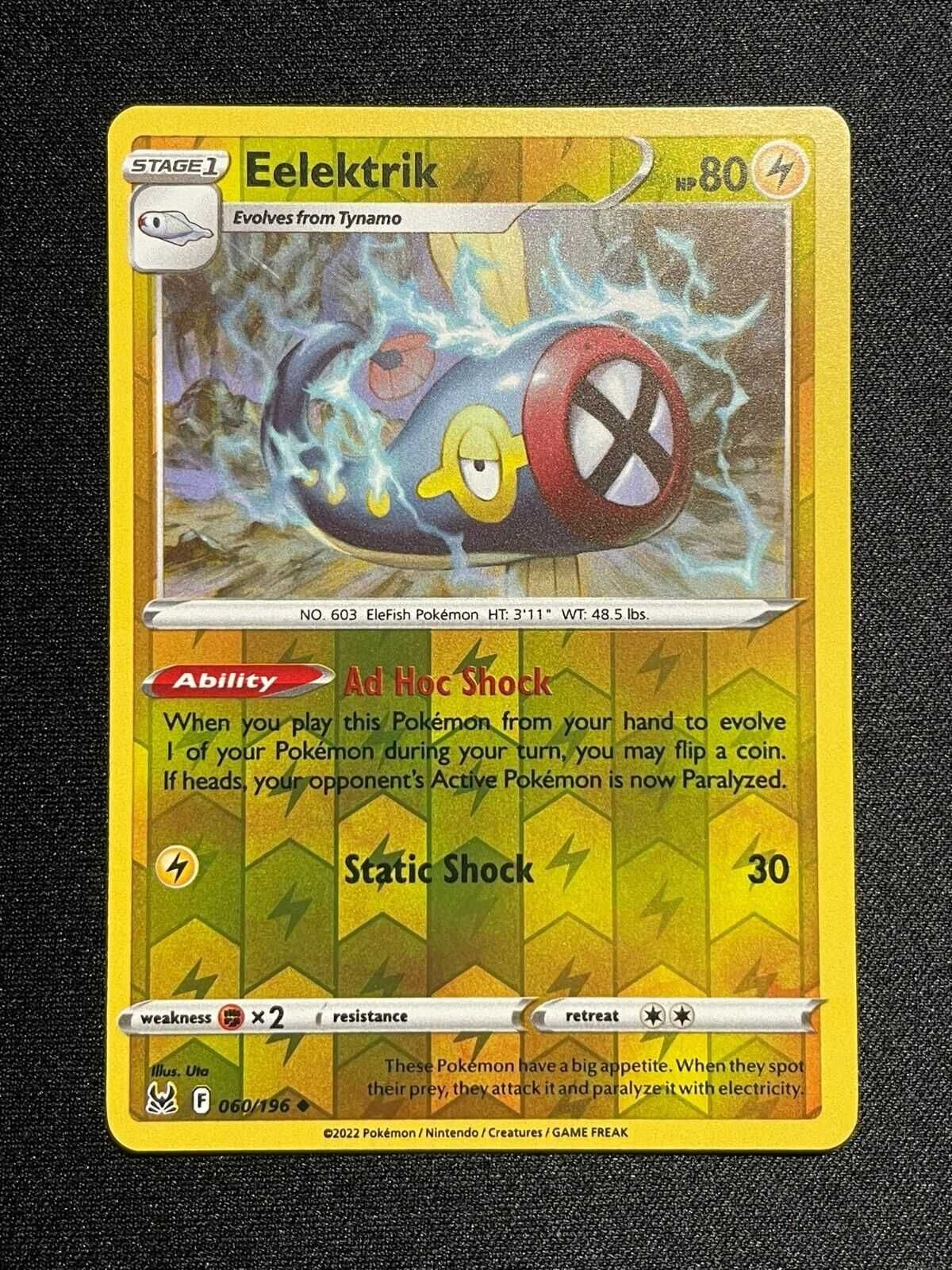Carta Pokémon Eelektrik 60/196 Lost Origin