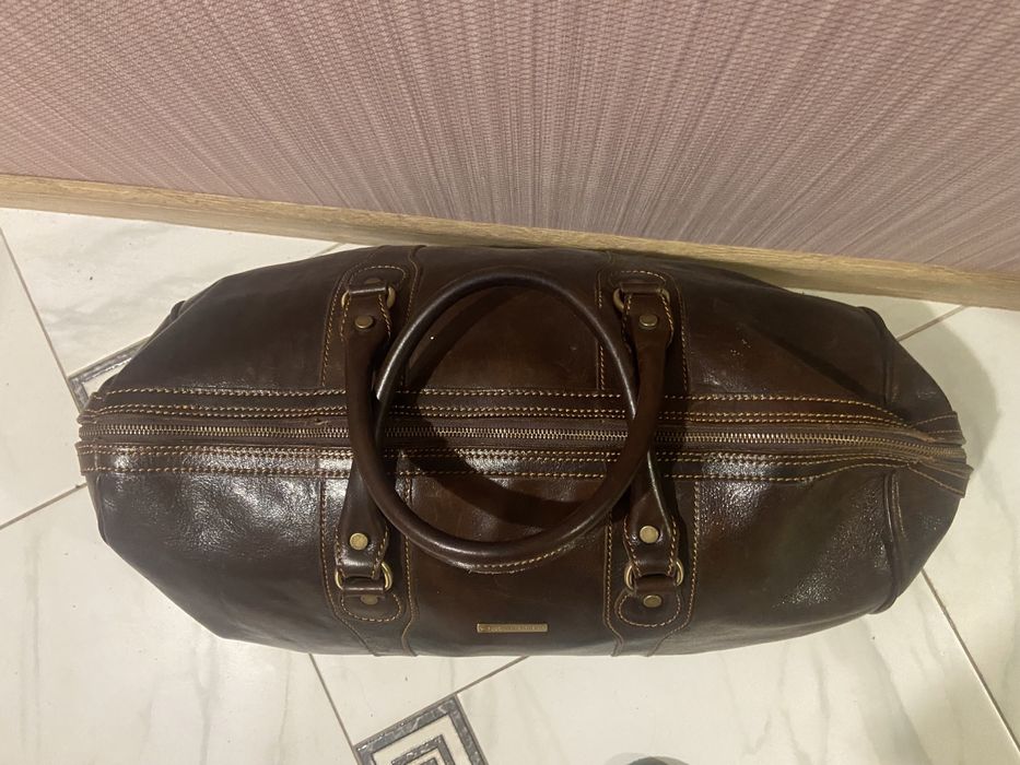 Дорожная сумка из натуральной кожи