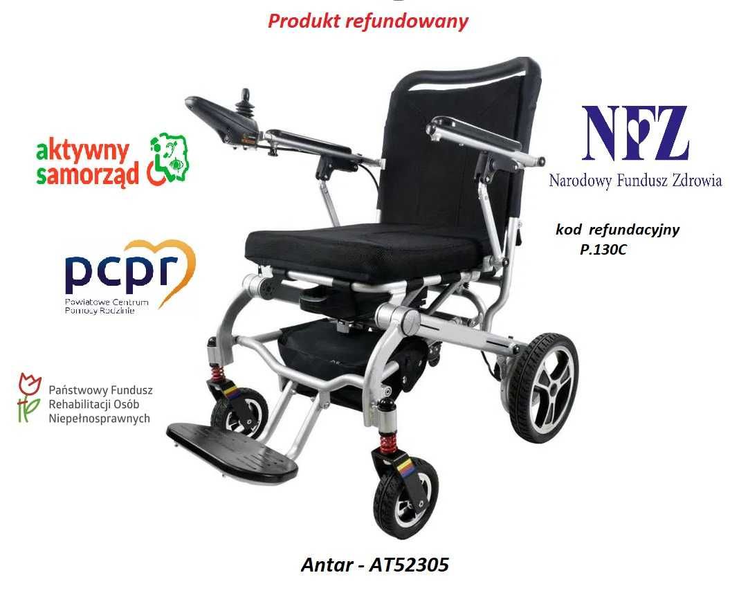 Wózek inwalidzki , elektryczny, składany AT52305, ANTAR