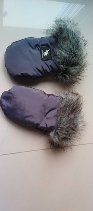 Mufki rękawice do wózka cottonmoose szare
