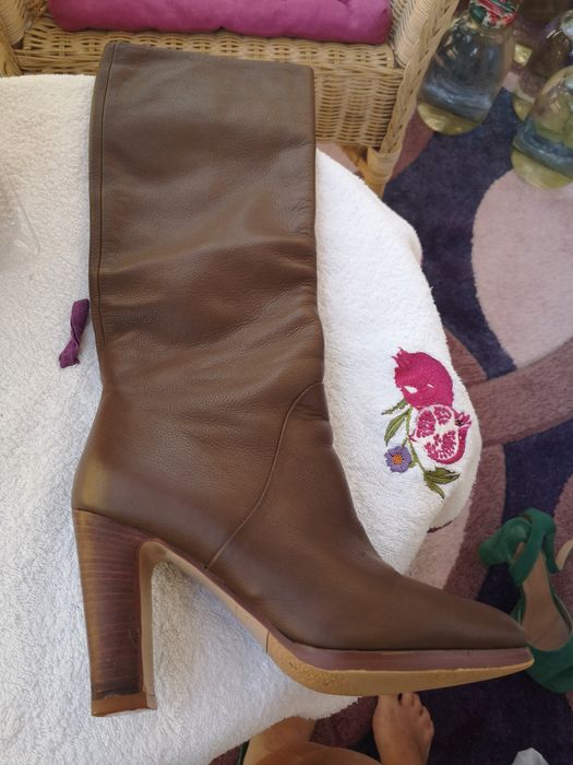 Чоботи зима натуральна шкіра сапоги