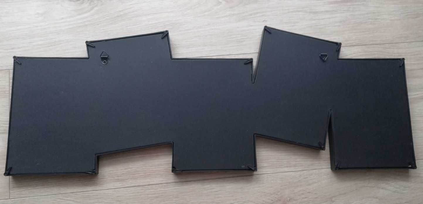 Czarna plastikowa ramka a 5 zdjęć z przezroczystą plexi