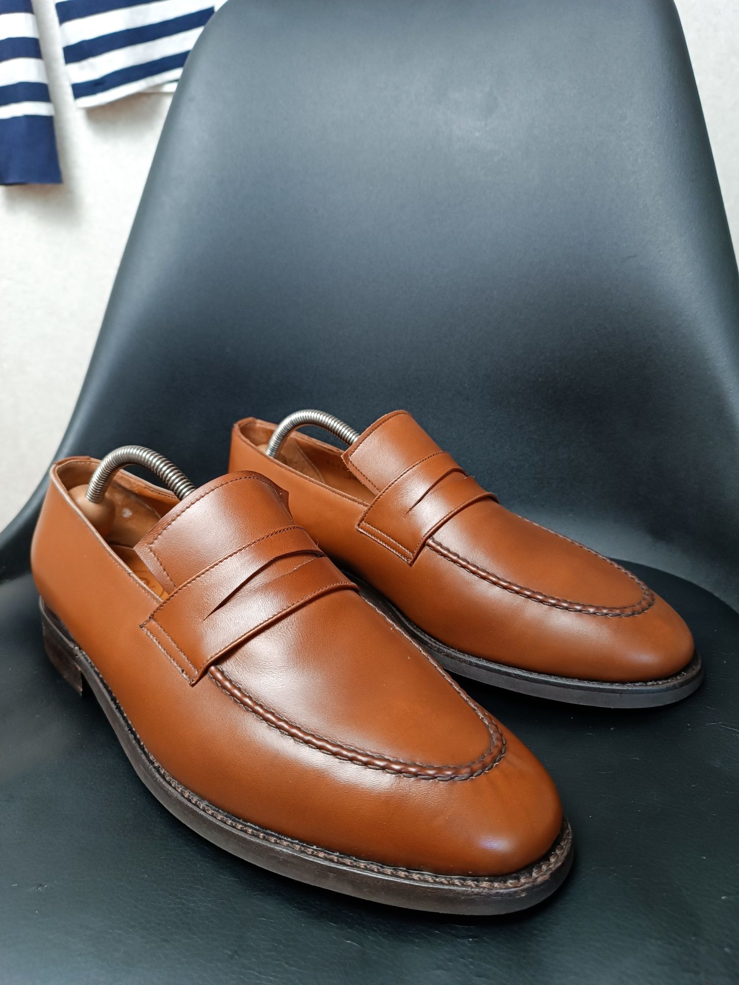 Le Majordome Penny Loafers, чоловічі лофери коричневі, класичні туфлі