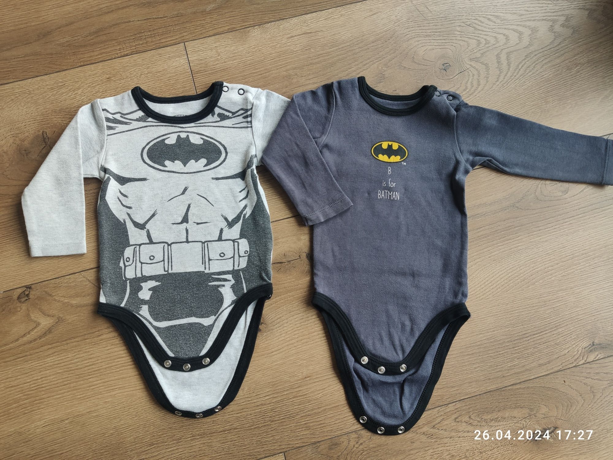 Body z długim rękawem 74 6-9 niemowlęce chłopca Batman
