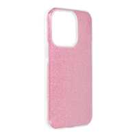 Etui Case Plecki Shining Brokat  Iphone 14 Pro Róż + Szkło 9H