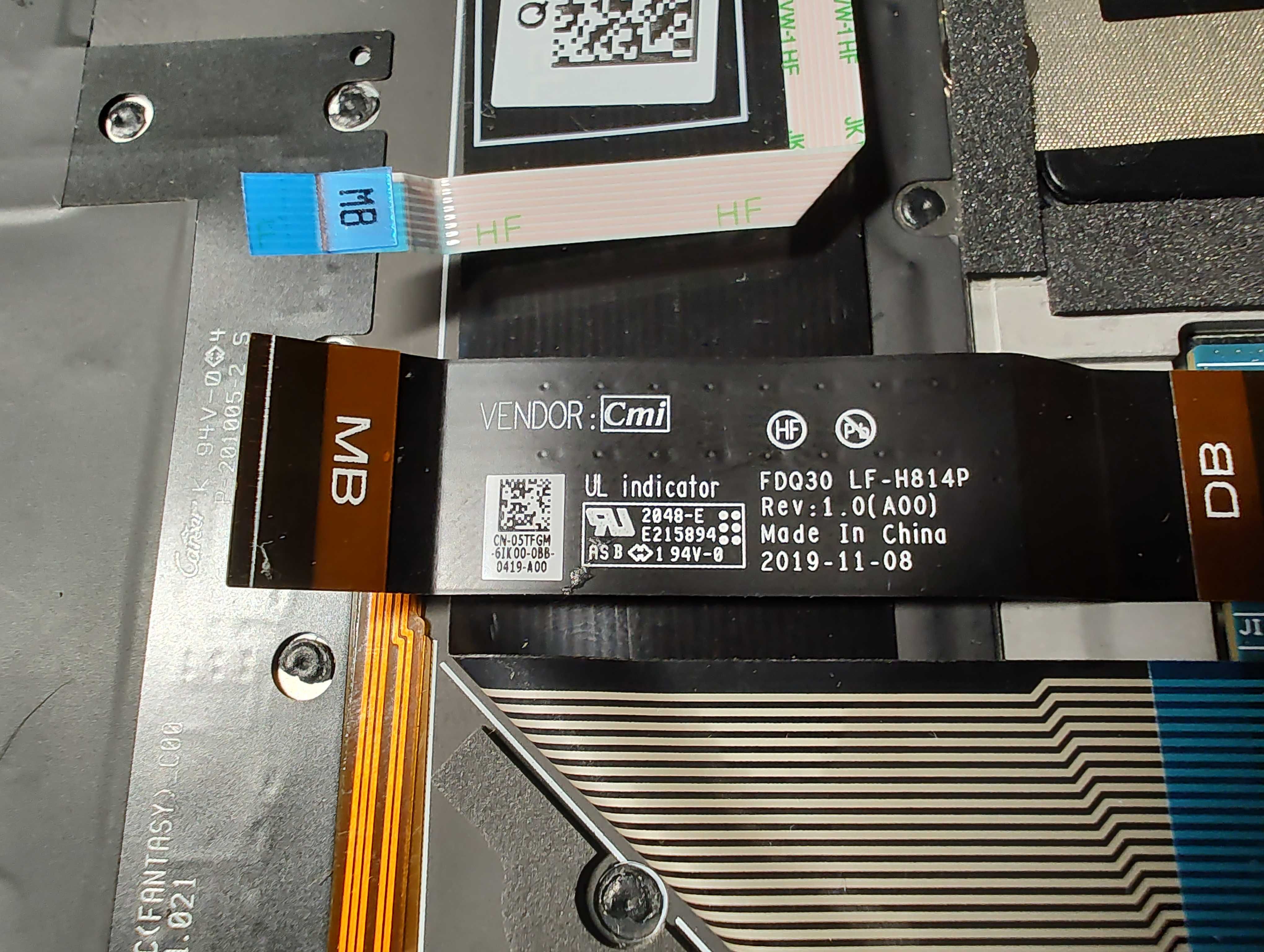 Корпус топкейс, палмрест для ноутбука Dell XPS 13 9310