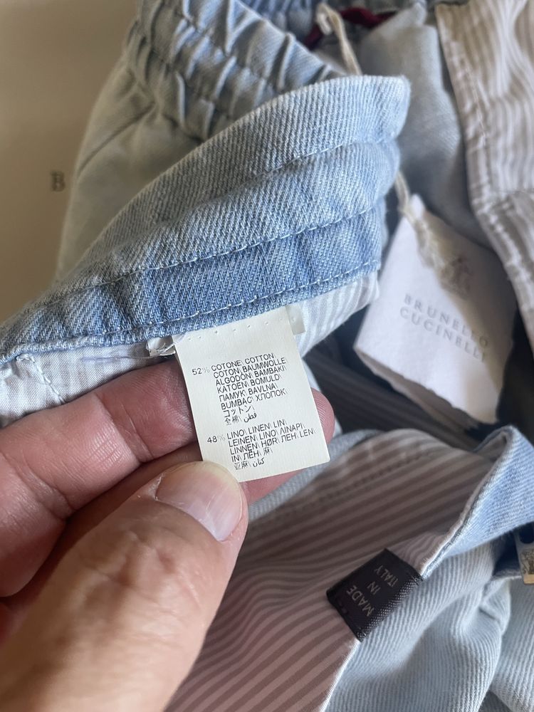 Брюки котоновые Brunello Cucinelli размер 48
