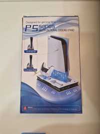 Podstawa chłodząca do PS5 - dwa wentylatory - biała