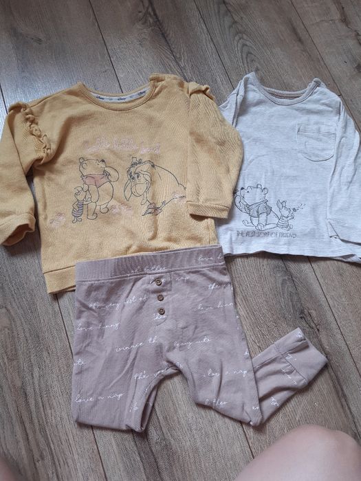 Komplet Kubuś Puchatek bluza, legginsy, koszulka