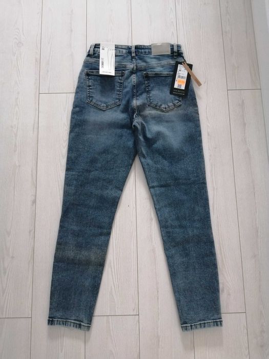 Nowe spodnie 36 jeansy dżinsy Diverse skinny wysoki stan krótsza nogaw