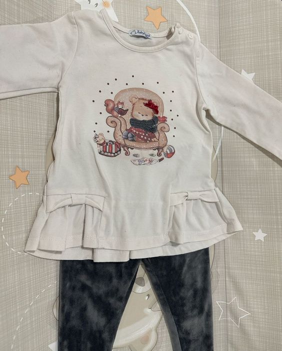 Camisola (18M) + Calças Quentinhas Cinza In Extenso (12-18M)