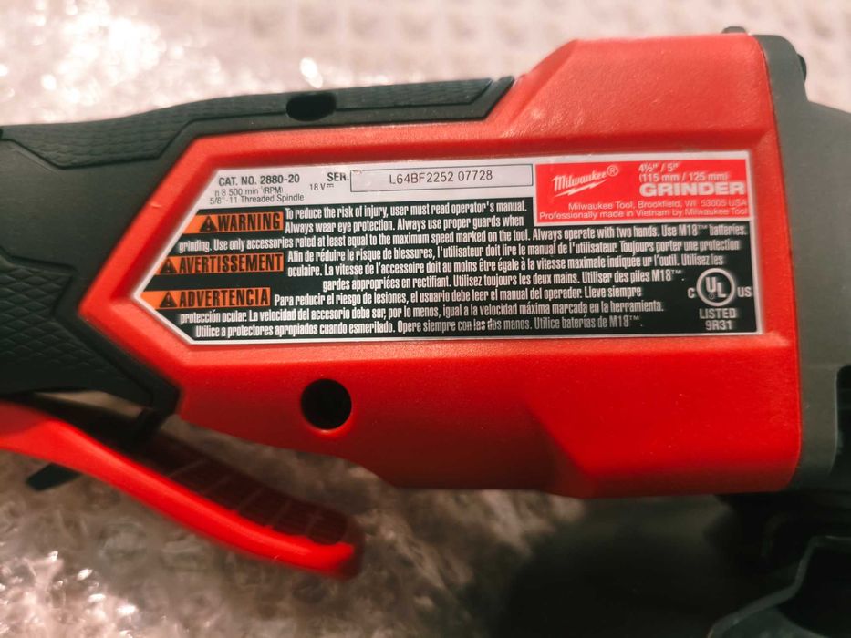 Szlifierka Milwaukee 2880-20 M18 11A - 1200W 125mm