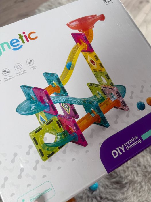 Klocki magnetyczne tor kulkowy