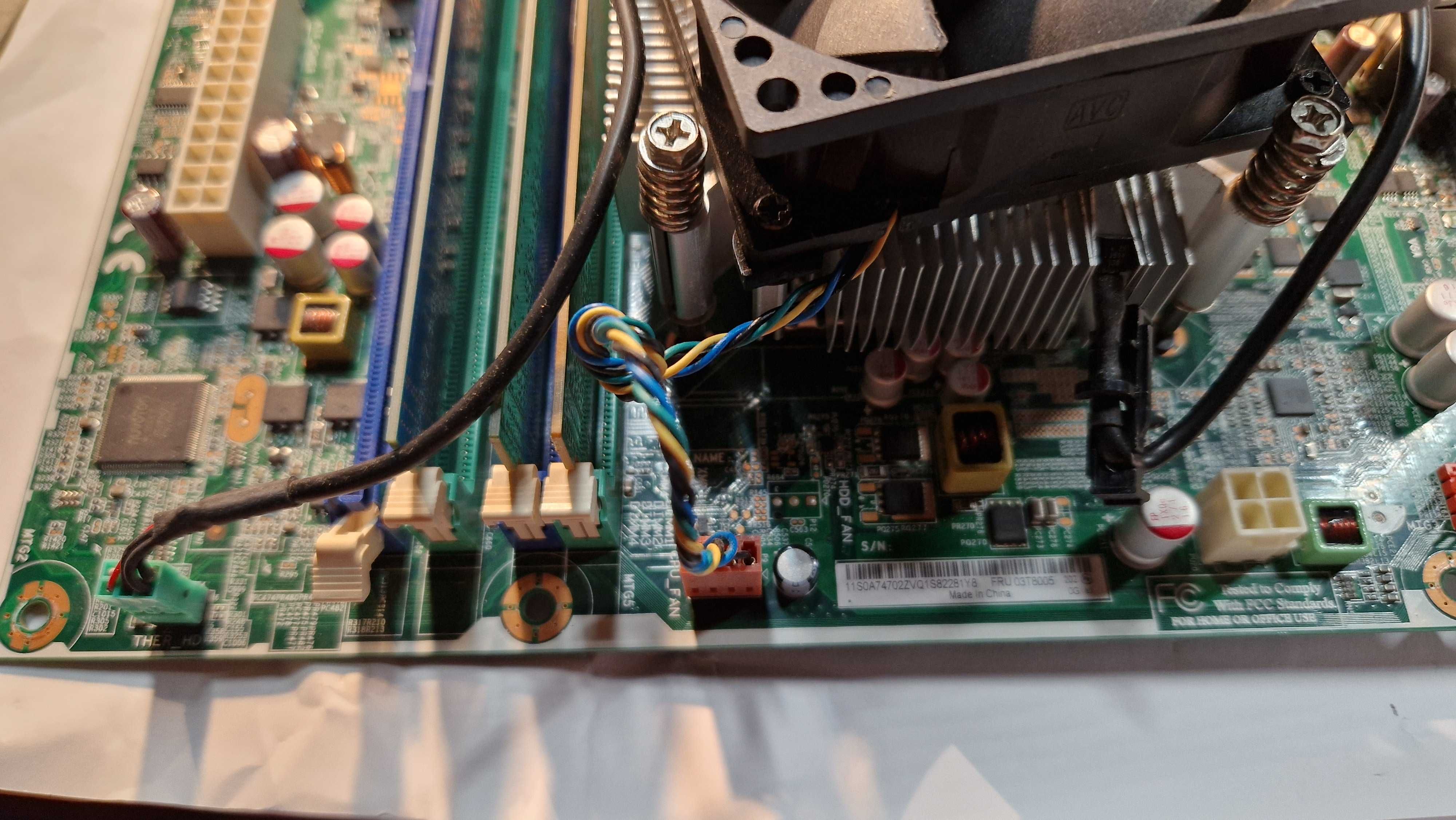 Komplet Płyta + procesor + RAM + c hłpdznie + zaślepka