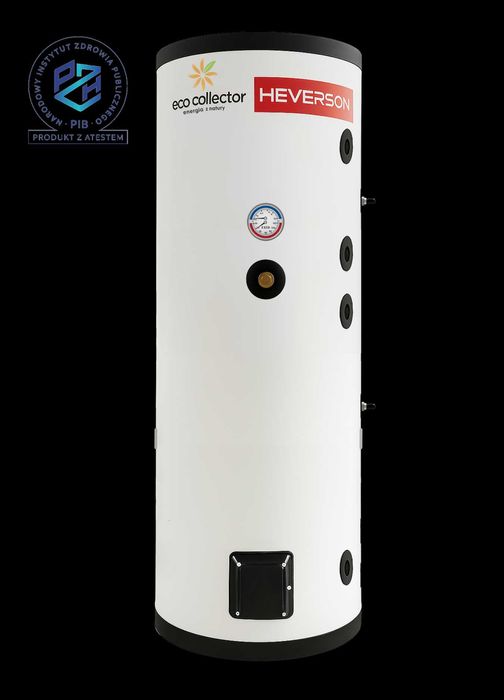 Zbiornik CWU Heverson 300L 2 węż stal nierdzewna do co pomp ciepła
