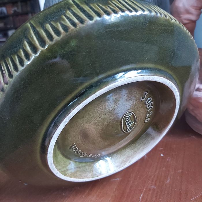 Ceramiczne naczynie na świece Jasba z lat 70 XX w.
