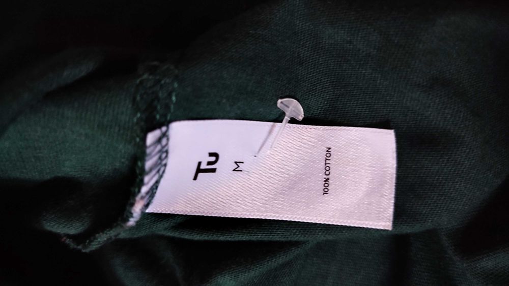 T-shirt klasyczny zielony świąteczny koszulka z nadrukiem rozmiar M