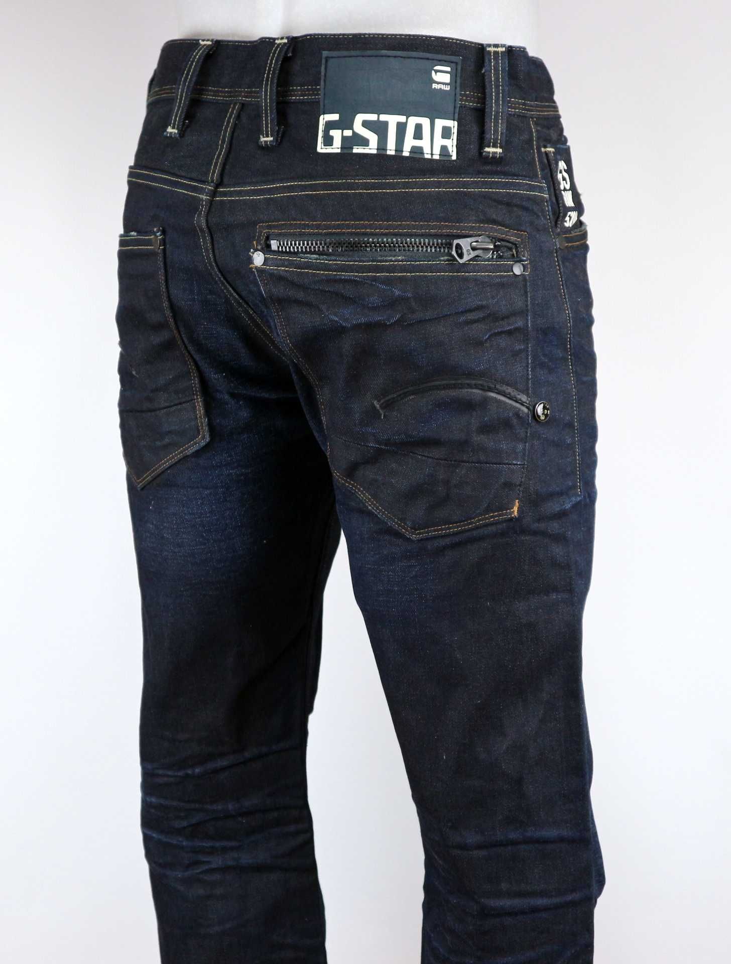 G-Star Attacc Straight spodnie jeansy W31 L30 pas 2 x 40 cm