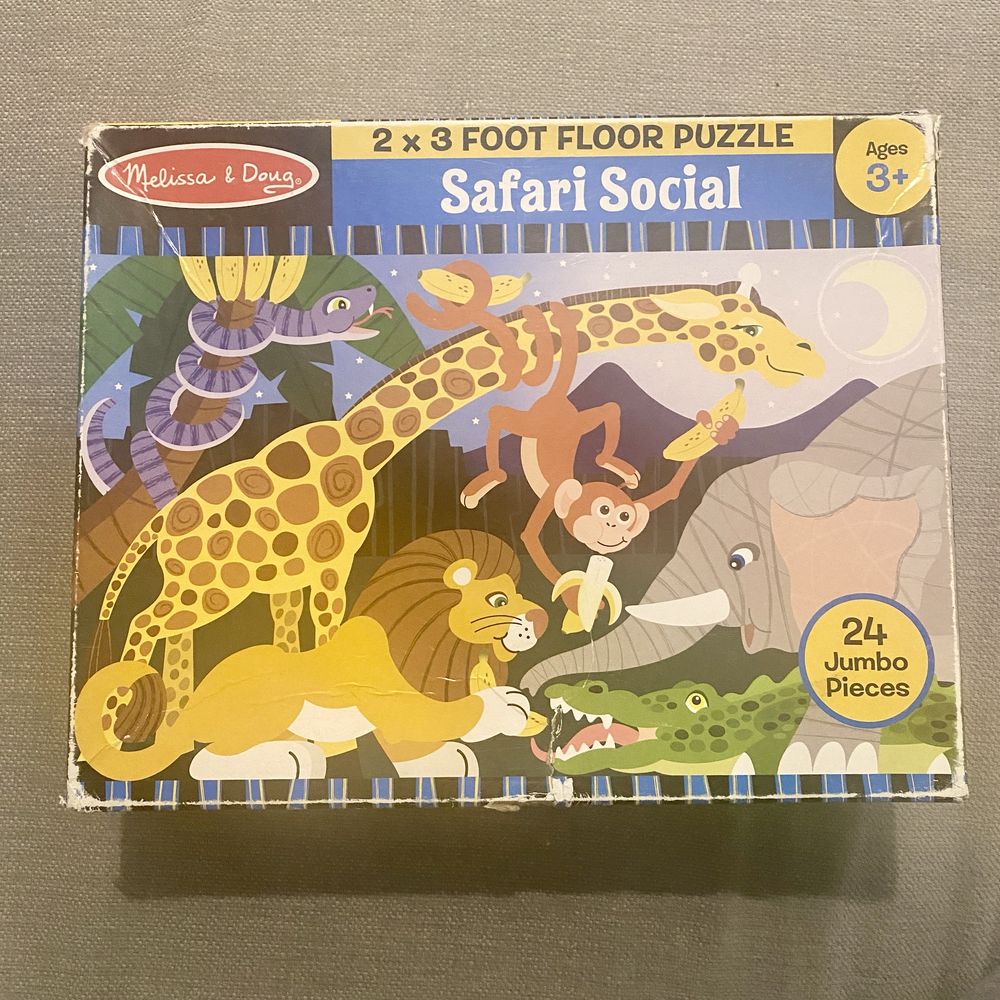 Puzzle podlogowe safari Melissa&Doug 24 el.