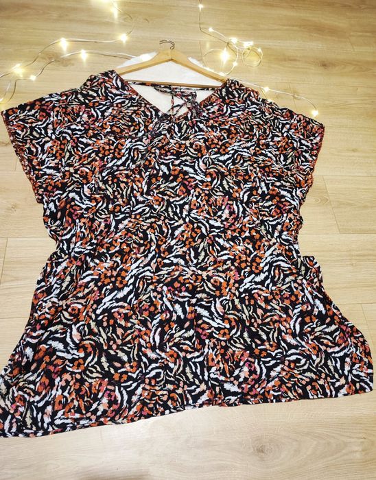 Panterkowa modna tunika sukienka damska plus size XL bawełna cotton