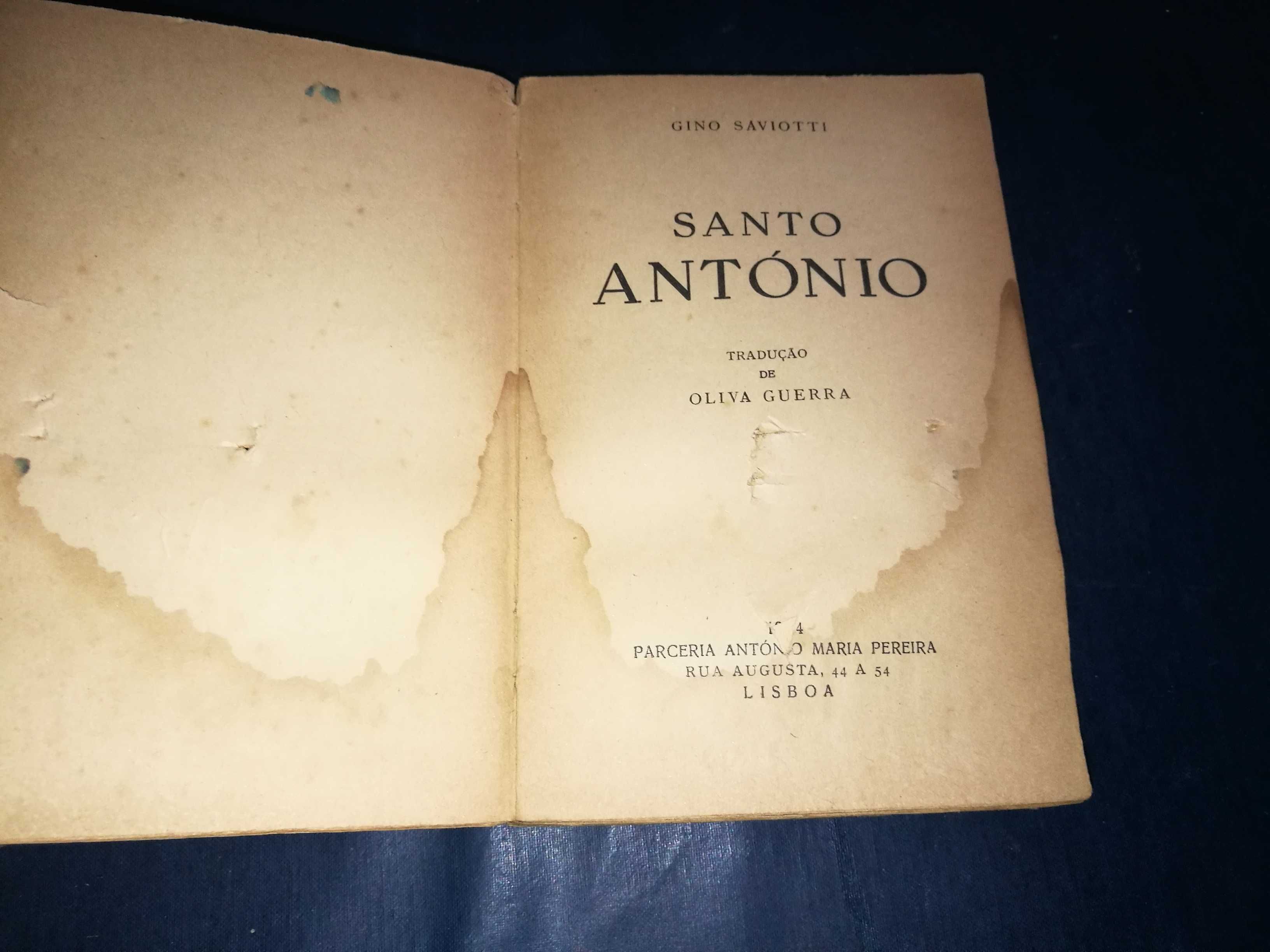 Santo António / Gino Saviotti ; trad. de Oliva Guerra (RARO-1944)