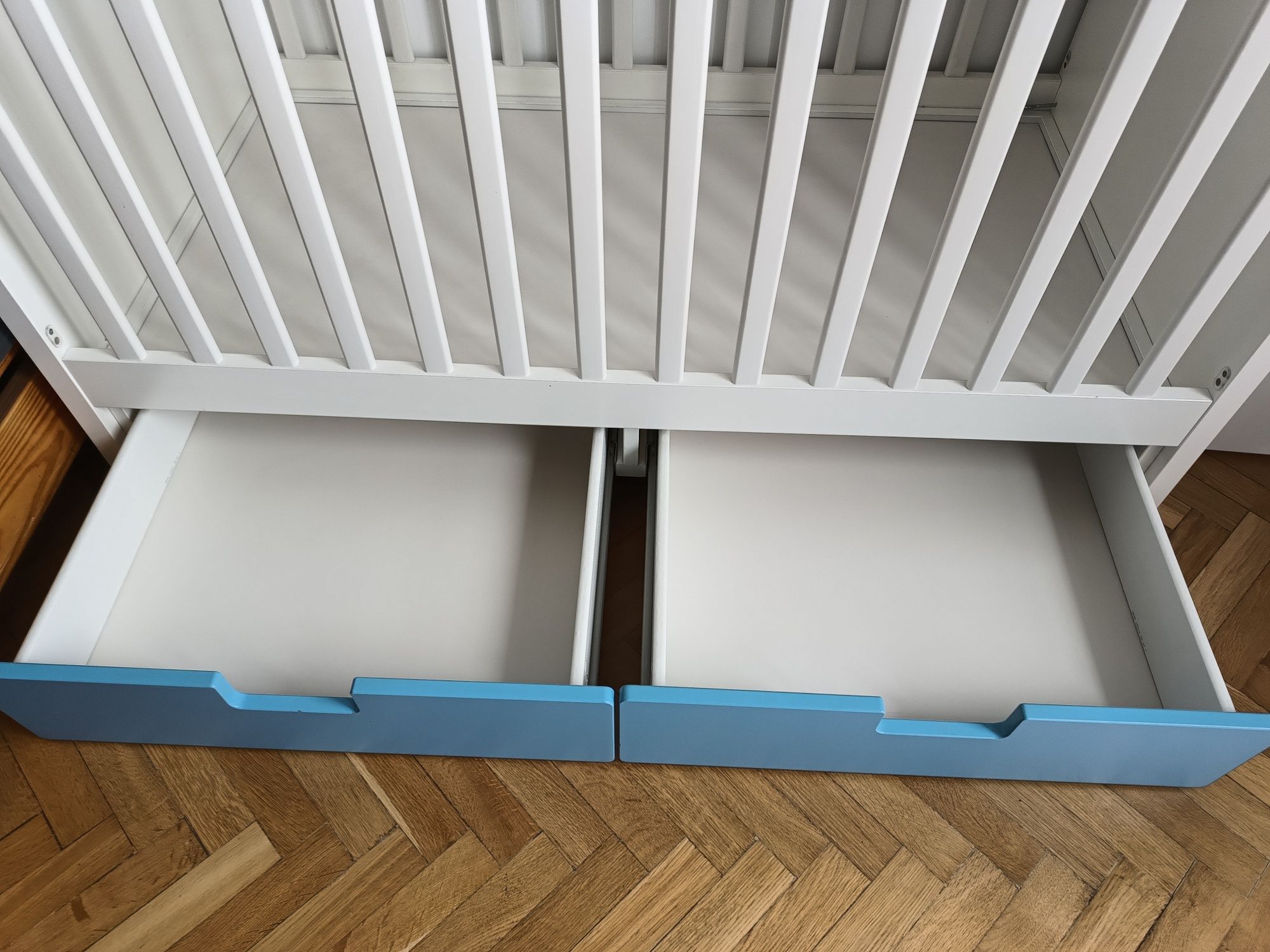 Łóżeczko STUVA + materac dwustronny gryka/kokos