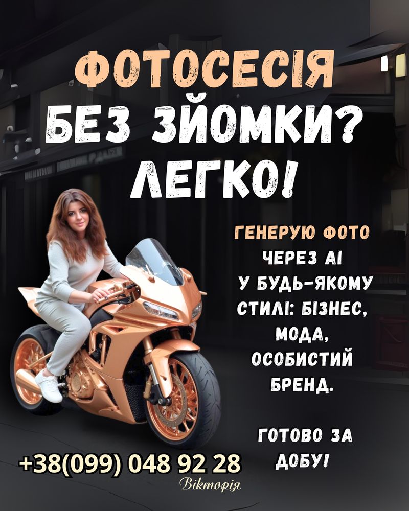 Рекламні банери, AI-фото, відеомонтаж — стильна подача вашого бізнесу!