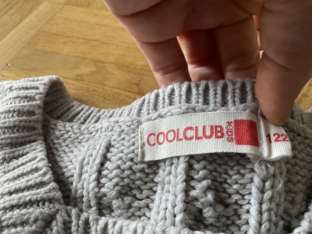 Ciepła tunika sukienka sweterek marki Coolclub kids rozm. 122cm