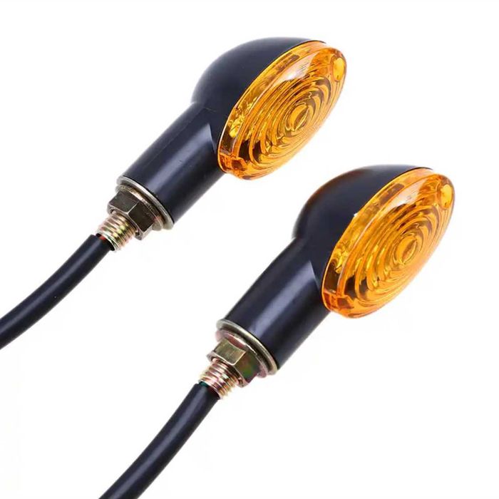 Par de Piscas com Lâmpada de Filamento - Luz Âmbar