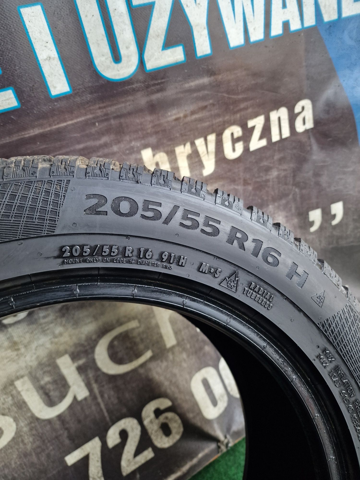 Opony zimowe 205/55/16 Continental Komplet 7.4mm