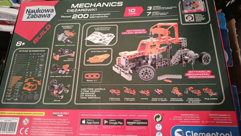 Ciężarówka Clementoni klocki konstrukcyjne Naukowa Zabawa
