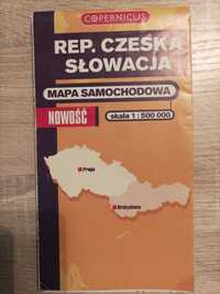 Mapa Samochodowa - Rep. Czeska, Słowacja