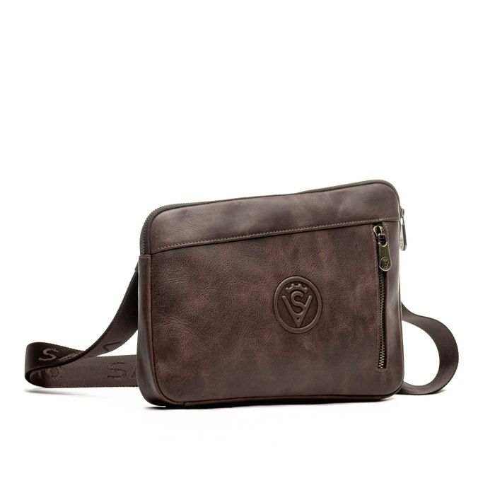 Сумка мужская кожаная / Сумка чоловіча шкіряна VS087