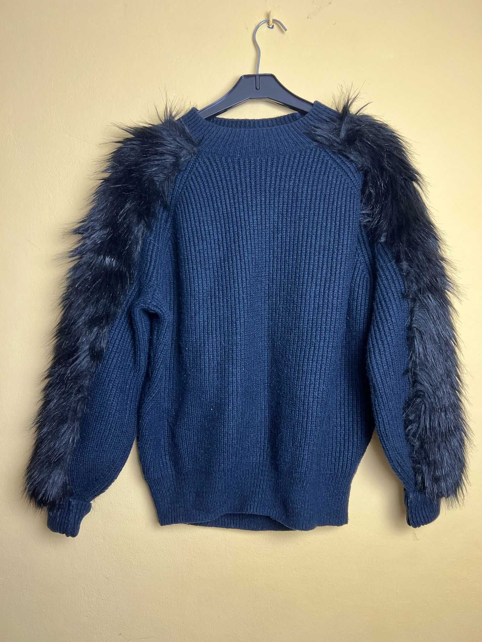 H&M Sweter z futerkiem