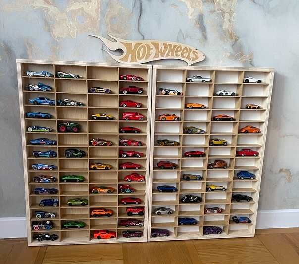 pÓŁKA NA resoraki HOT WHEELS SAMOCHODZIKI regał organizer 1:64 autka