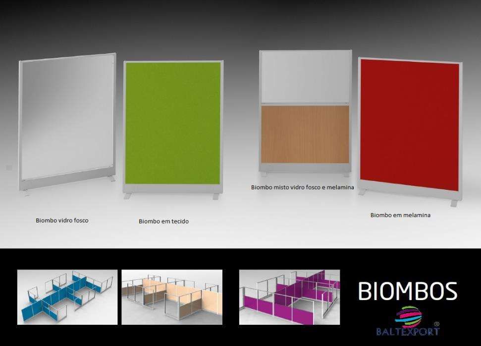 Biombo Separador p/ Escritório Revestido Tecido outras cores Novo